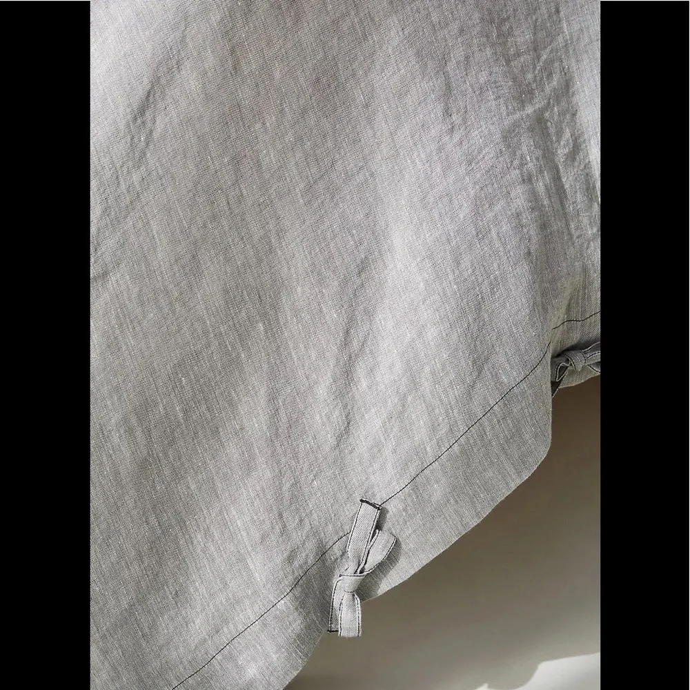 New Anthropologie Harmony Hemp Duvet Cover Gray Queen